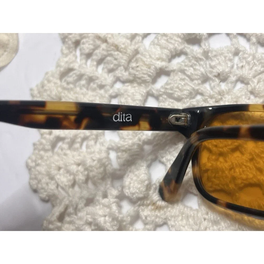 (Very Early Addition) Vintage Dita Lucky Seven Handmade Tortoise, Sunglasses